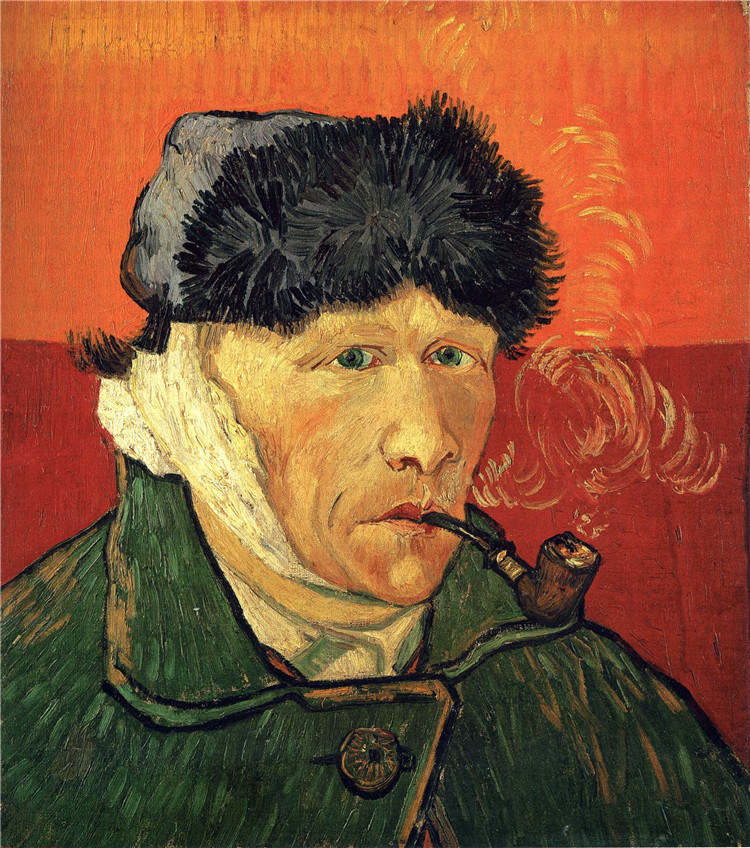 Self-Portrait with Bandaged Ear and Pipe Van Gogh Oil Painting